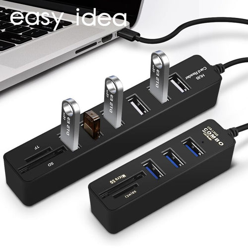 USB Hub 3.0 Multi USB 3.0 Hub USB Splitter High Speed 3 / 6 Ports Hab TF SD Card Reader All In One For PC Computer Accessories