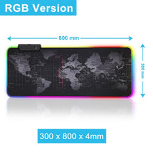 Load image into Gallery viewer, Gaming Mouse Pad RGB Large Mouse Pad Gamer Big Mouse Mat Computer Mousepad Led Backlight XXL Surface Mause Pad Keyboard Desk Mat