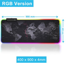Load image into Gallery viewer, Gaming Mouse Pad RGB Large Mouse Pad Gamer Big Mouse Mat Computer Mousepad Led Backlight XXL Surface Mause Pad Keyboard Desk Mat