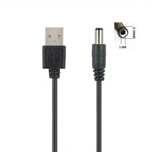 Load image into Gallery viewer, USB Port to 2.0*0.6mm 2.5*0.7mm 3.5*1.35mm 4.0*1.7mm 5.5*2.1mm 5V DC Barrel Jack Power Cable Connector